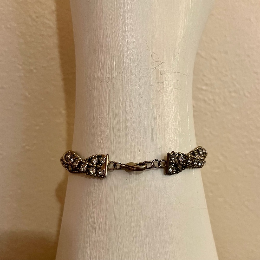 VINTAGE 1960 rhinestone & crystal elegant beaded bracelet. HIGH VALUE - Picture 4 of 4